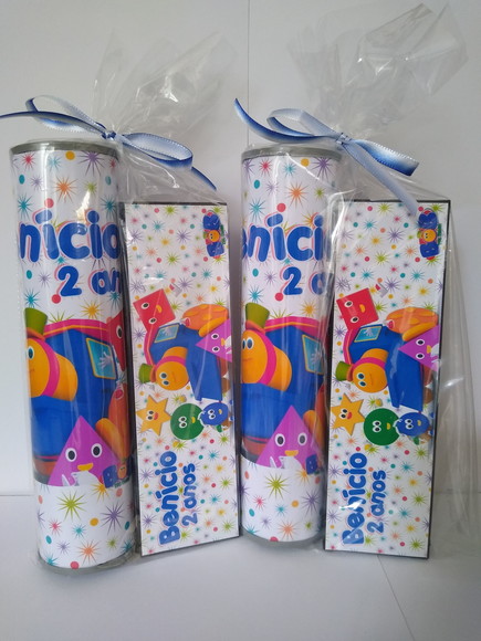 Kit Pega Vareta e Domino Personalizado Bob e o Trem