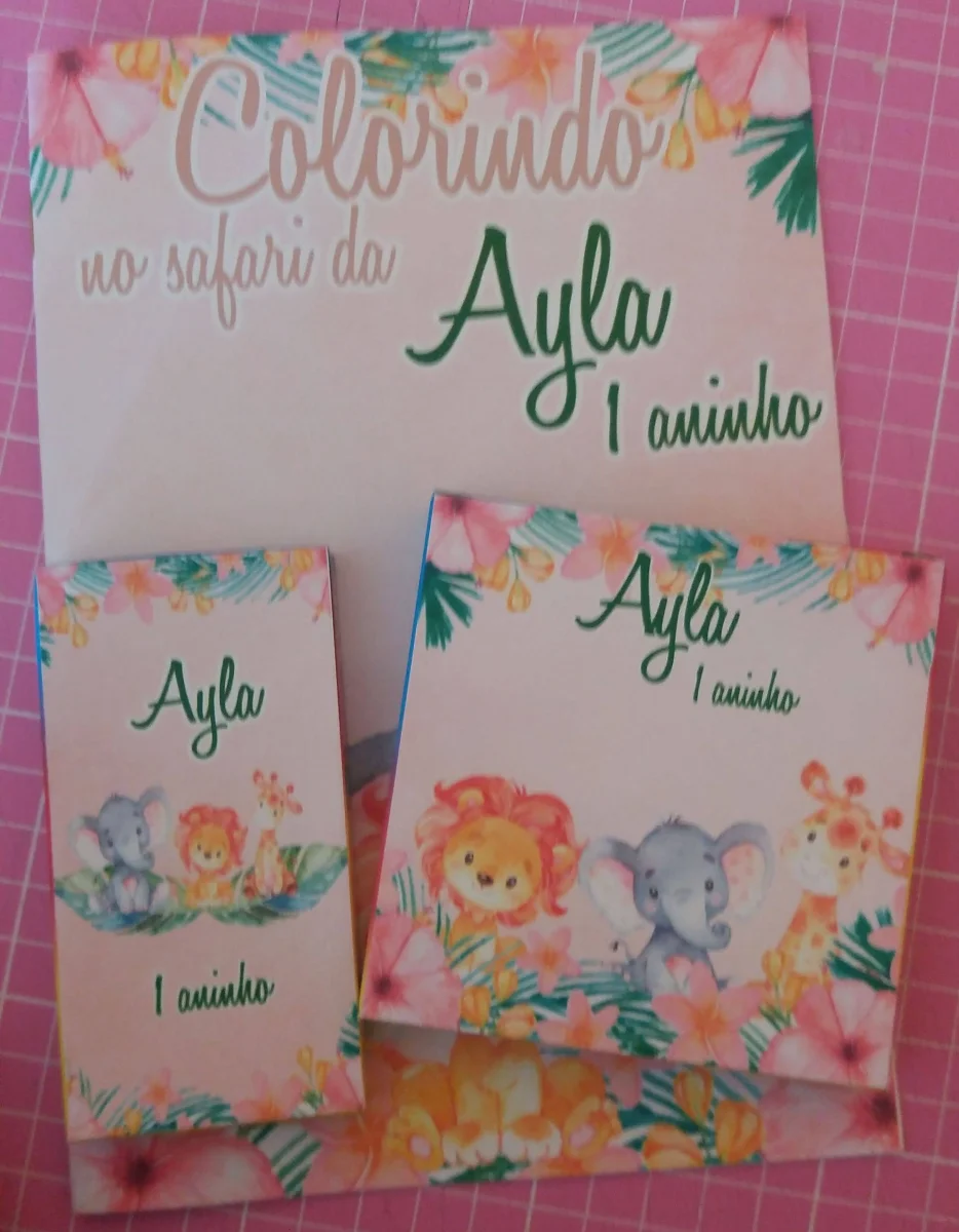 Livro de Colorir c/ Giz Safari - Imagem 2