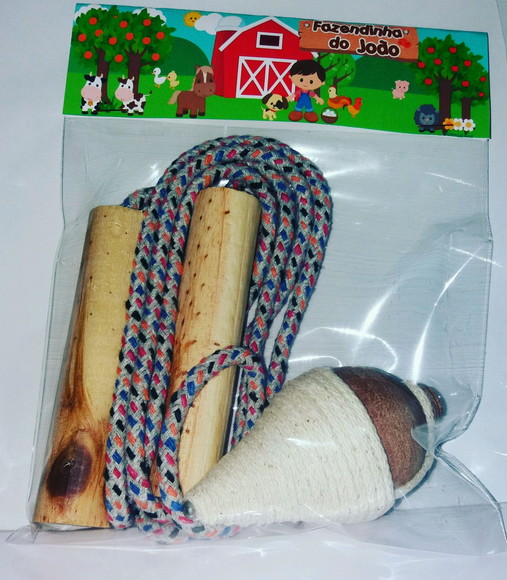Kit Pião e Corda Fazendinha - Imagem 1