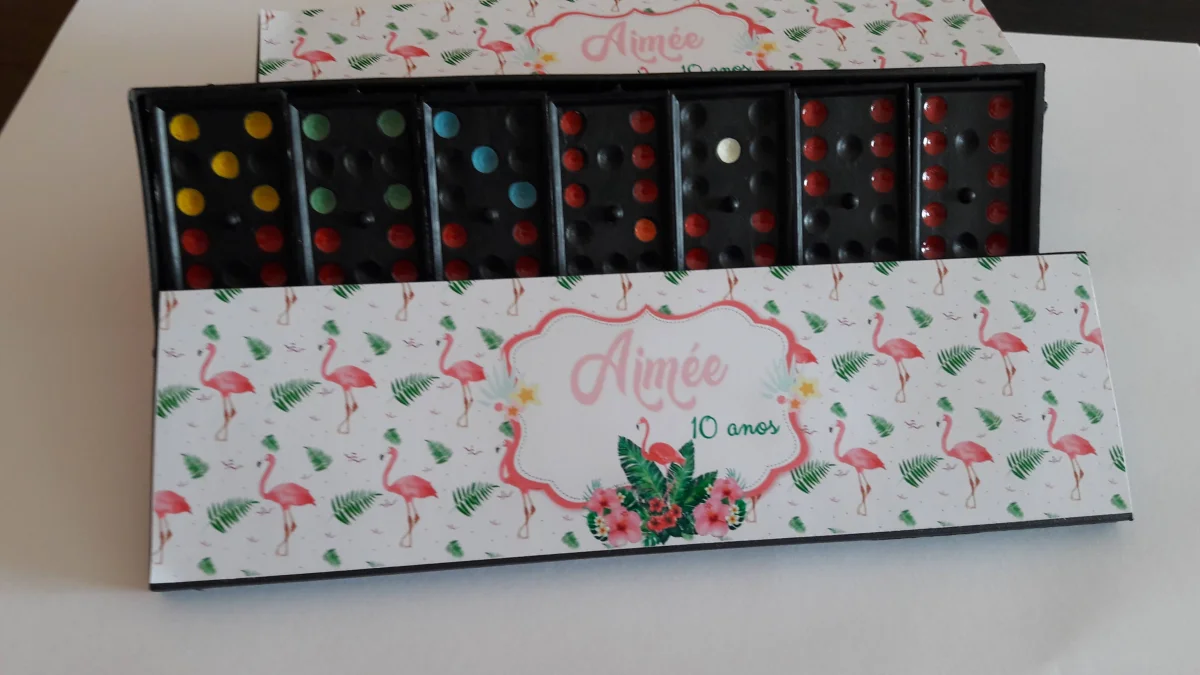 Domino Personalizado Flamingos - Imagem 2