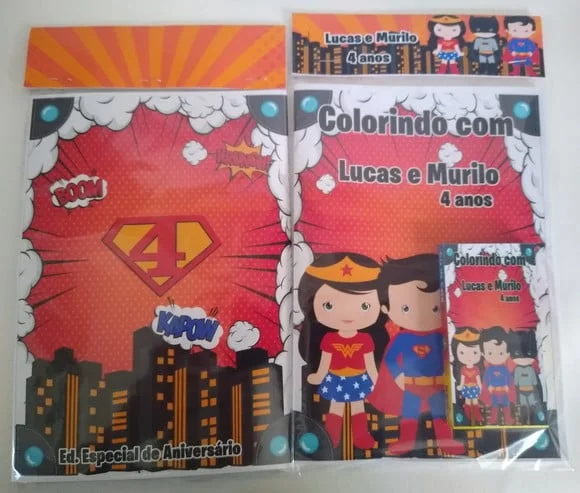 Livro de Colorir c/ Giz Super Herois - Imagem 3