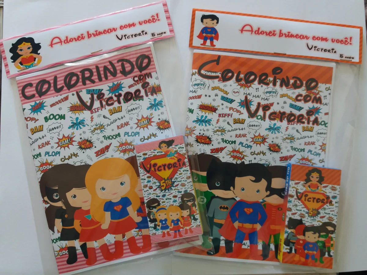 Livro de Colorir c/ Giz Super Herois - Imagem 2