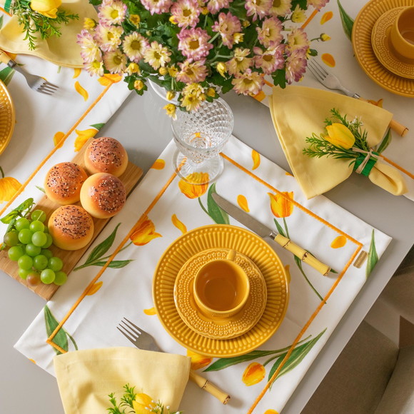 Kit Mesa Posta Dia das Mães Tulipas 6 Lugares