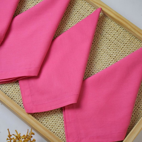 Guardanapo de Algodão Rosa Pink / 4 Unidades