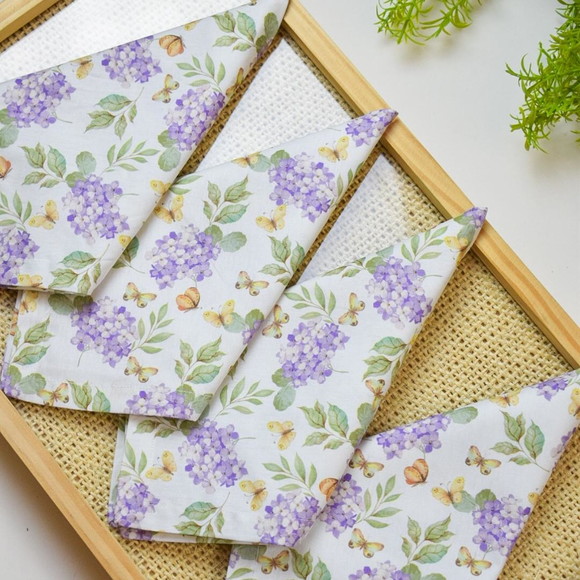 Guardanapo de Algodão Estampado Hortênsia / 6 Unidades - Imagem 3