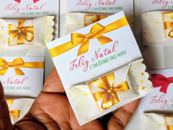 Card com Bala Personalizada - Brinde de Natal e Ano Novo - Imagem 2