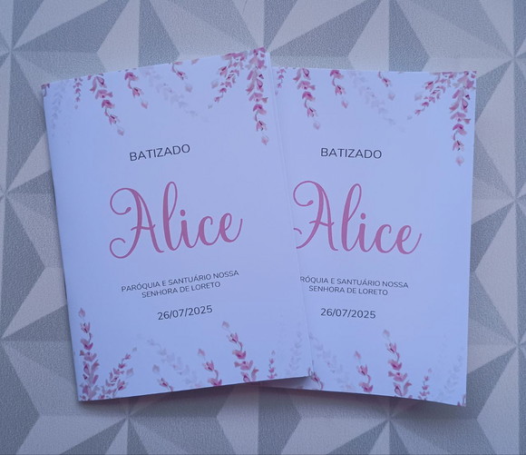 Livrinho de Orações Personalizado - Tema Lavanda Rosa
