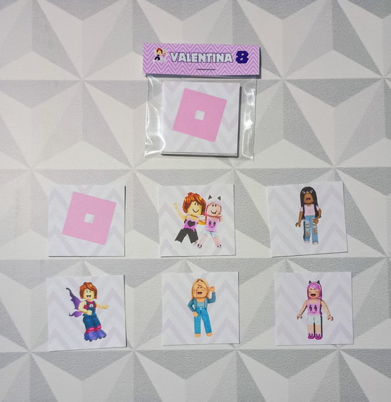 Jogo da Memória Brinde Personalizado Roblox Menina