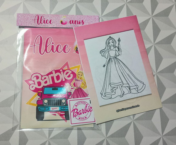 Álbum de Figurinhas e Livro de Colorir Barbie - 15x21