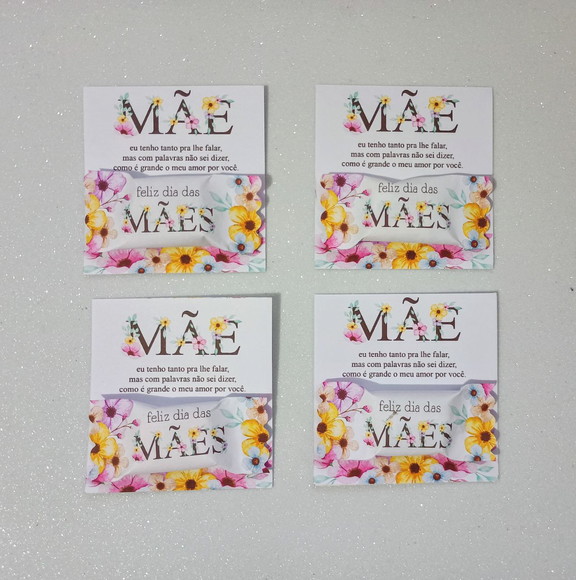 Card com Bala Personalizada Brinde Dia das Mães