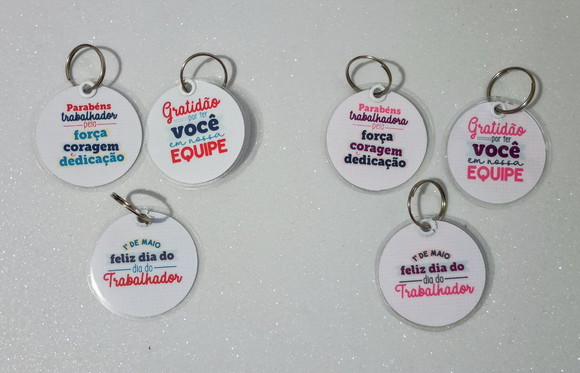 Chaveiro Brinde Personalizado Dia do Trabalhador
