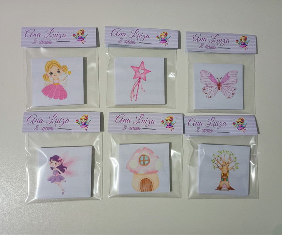 Jogo da Memória Brinde Personalizado Tema Fadas