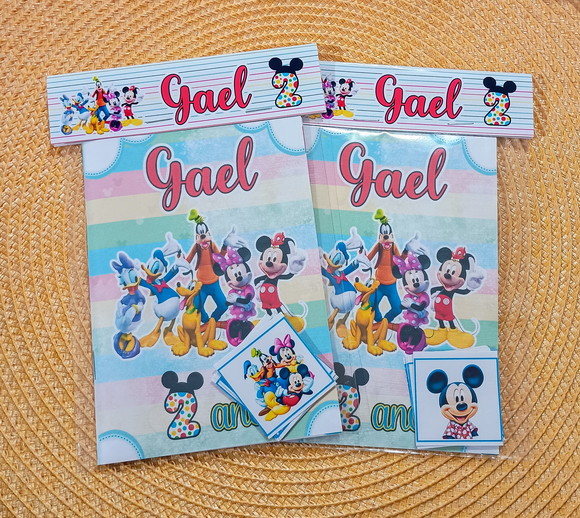 Álbum de Figurinhas e Colorir Turma do Mickey Lembrancinha