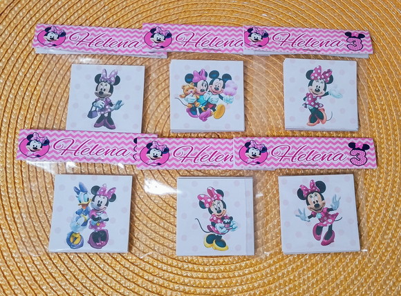 Jogo da Memória Minnie Rosa Brinde Personalizado