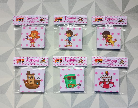Jogo da Memória Três Palavrinhas Menina Brinde Personalizado