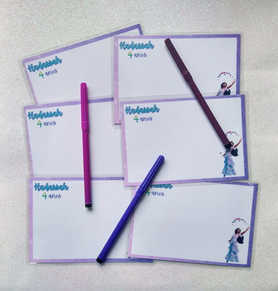 Lousa Personalizada Plastificada 15x10 Isabela Encanto