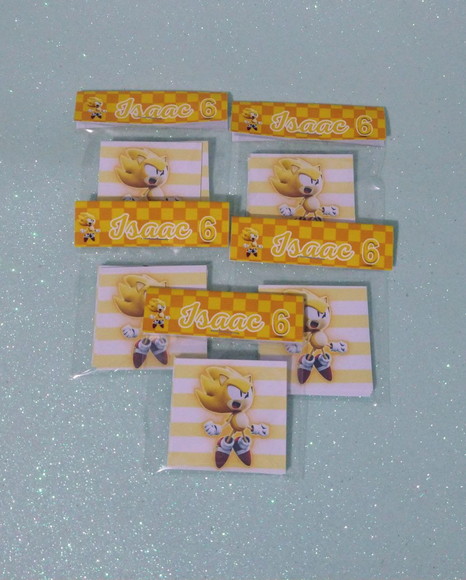 Jogo da Memória Super Sonic Lembrancinha Personalizada