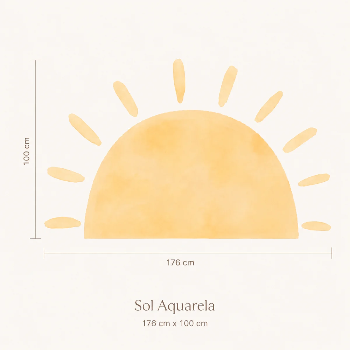Adesivo de parede Sol aquarela - adesivo sol boho - quarto infantil - Imagem 3