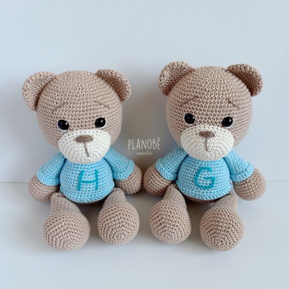Kit 2 Ursinhos personalizados de crochê - Amigurumi - Imagem 2