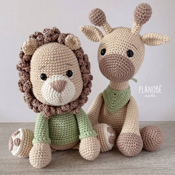 Kit Dupla Safari [bege] - Amigurumi