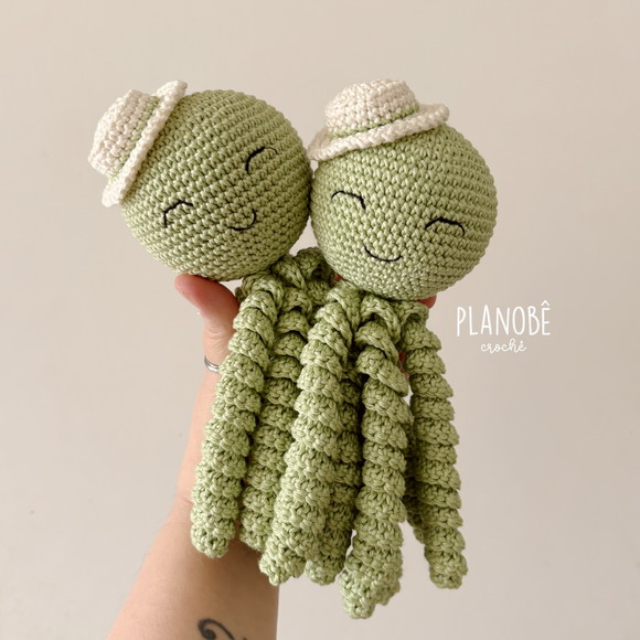 Kit com 2 Polvos Soninho - Amigurumi Crochê