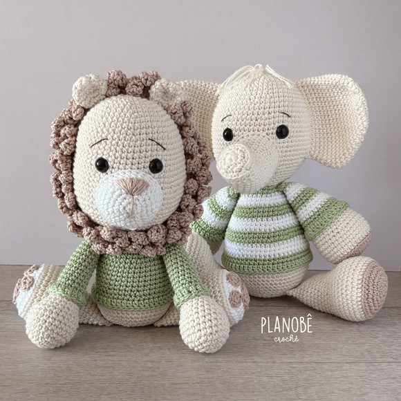 Dupla Safari [natural] - Amigurumi Crochê