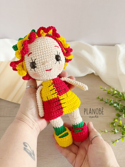 Boneca Emília - Amigurumi