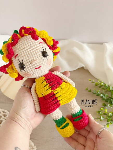 Boneca Emília - Amigurumi - Imagem 2