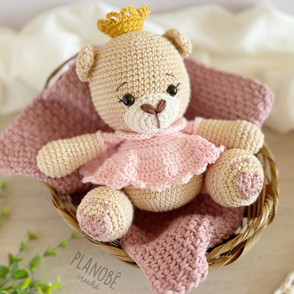 Ursinha Princesa - Amigurumi
