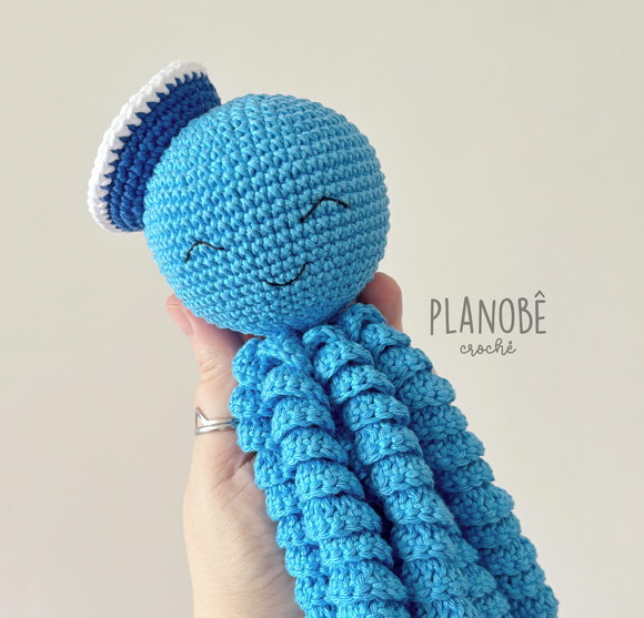 Polvo Soninho Marinheiro - Amigurumi
