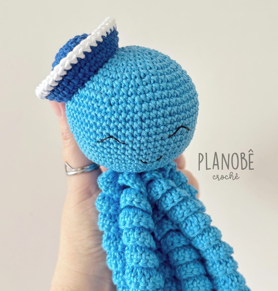 Polvo Soninho Marinheiro - Amigurumi - Imagem 2