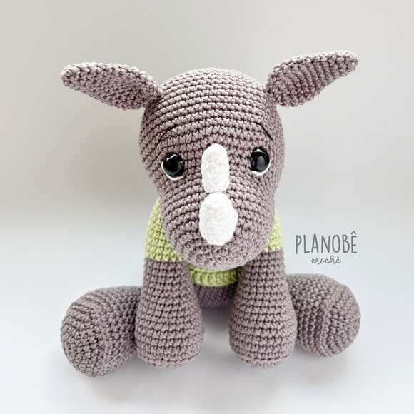 Rinoceronte Safari Amigurumi - Imagem 2