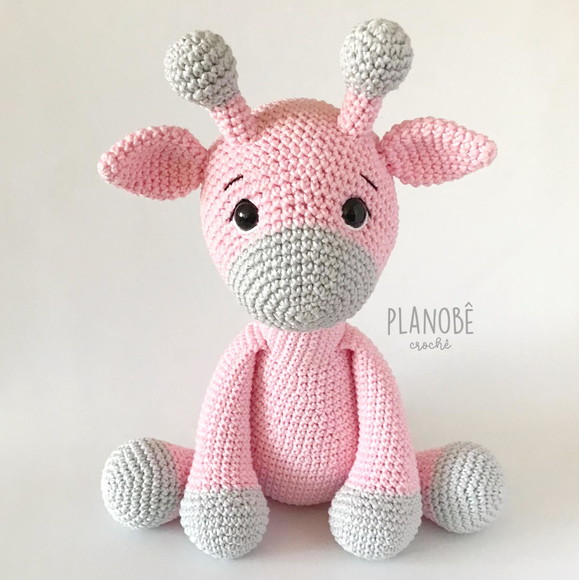Girafa Gigi Rosa - Amigurumi