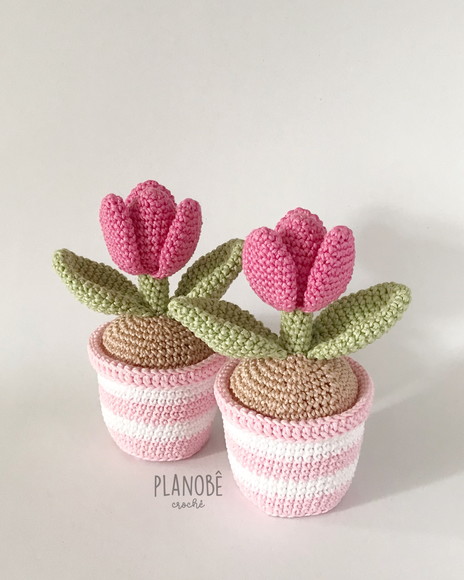 2 Vasinhos de Tulipas - Amigurumi - Imagem 2