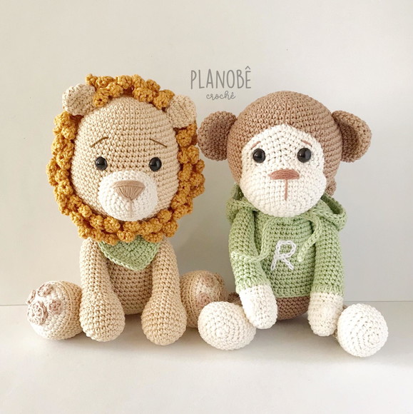 Kit - Dupla Safari [color] - Amigurumi Crochê