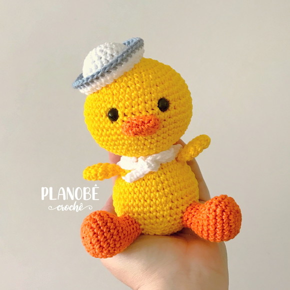 Patinho Quack amarelo Amigurumi