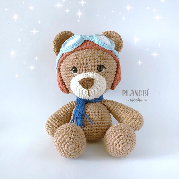Ursinho Aviador - Amigurumi