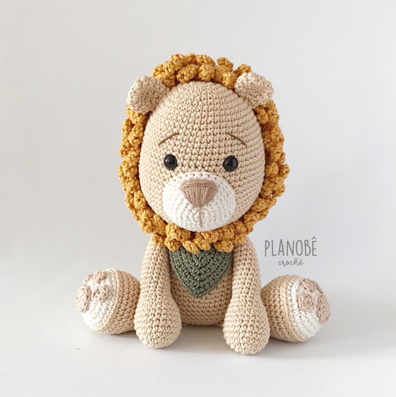Leão Safari - Amigurumi