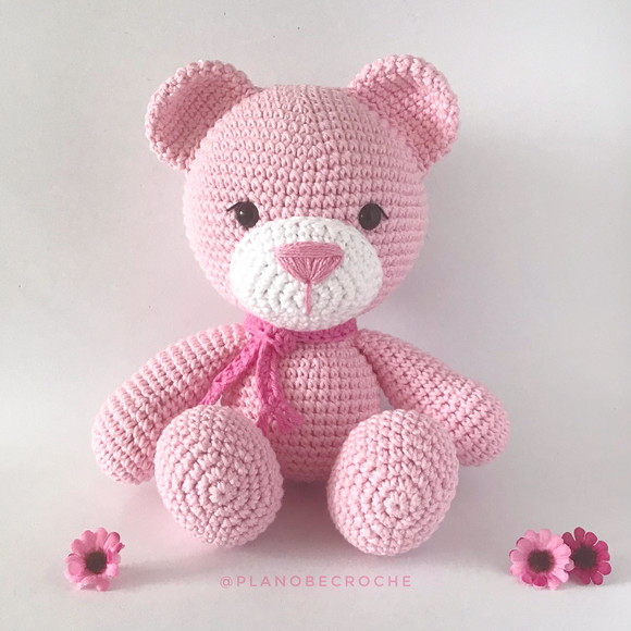 Ursinha Lilly Baby Rosa - Amigurumi