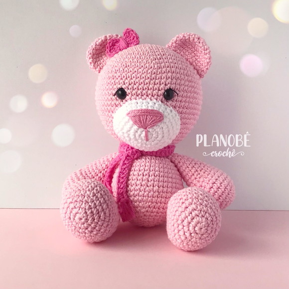Ursinha Lilly Baby Rosa - Amigurumi - Imagem 5