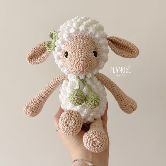 Ovelha Pipoca - Amigurumi de Crochê - Imagem 3