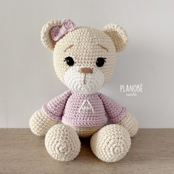 Ursinha Lilly Baby com Camiseta - Amigurumi