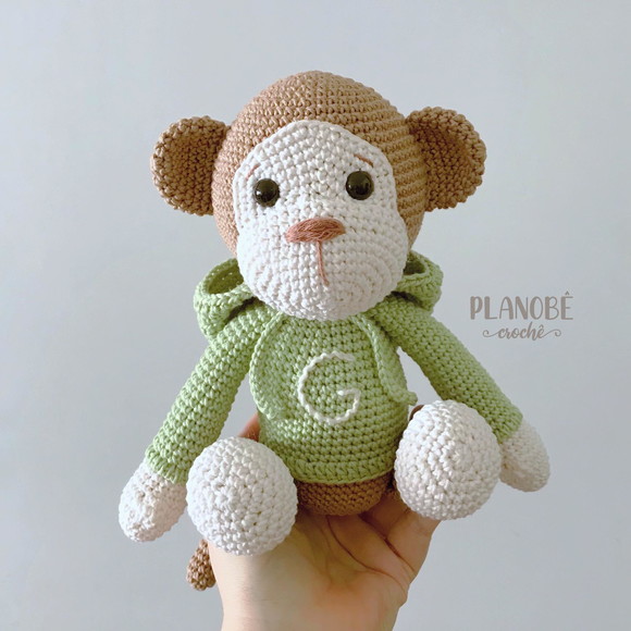 Macaco Bob com Moletom Amigurumi Crochê - Imagem 5