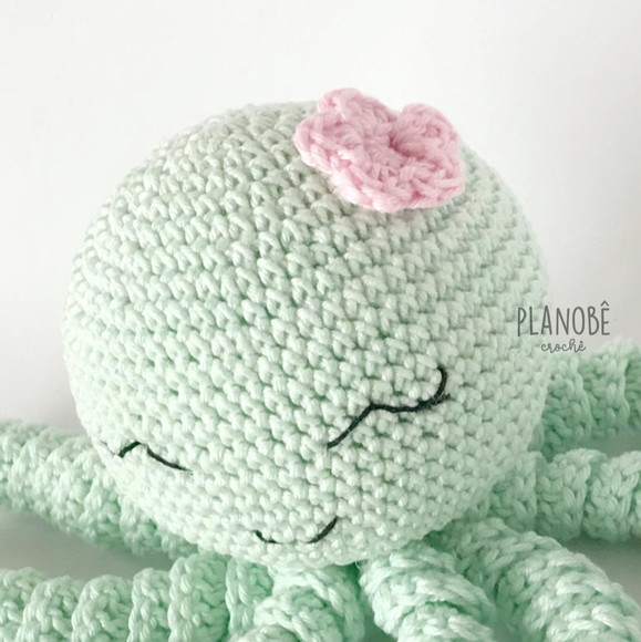 Polvo Soninho Amigurumi Crochê - Imagem 5