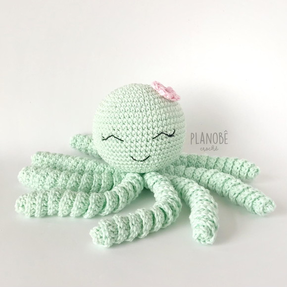 Polvo Soninho Amigurumi Crochê - Imagem 3