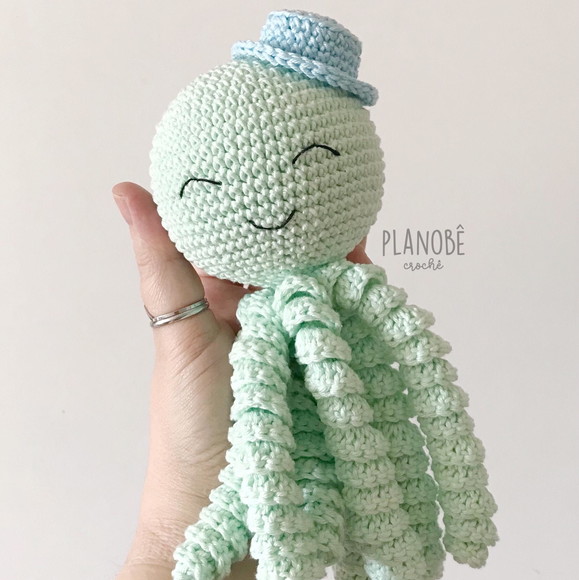 Polvo Soninho Amigurumi Crochê - Imagem 2