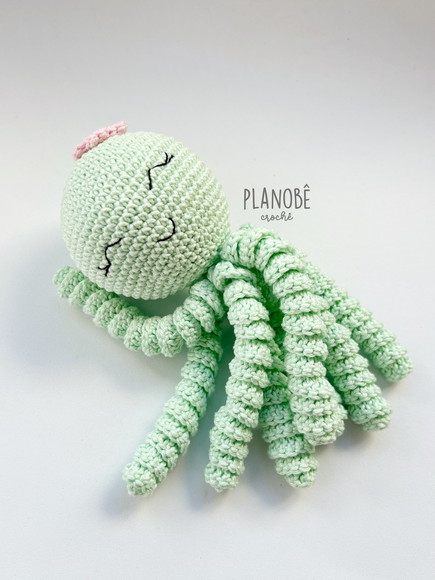 Polvo Soninho Amigurumi Crochê - Imagem 4