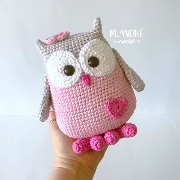 Coruja Mamãe Amigurumi