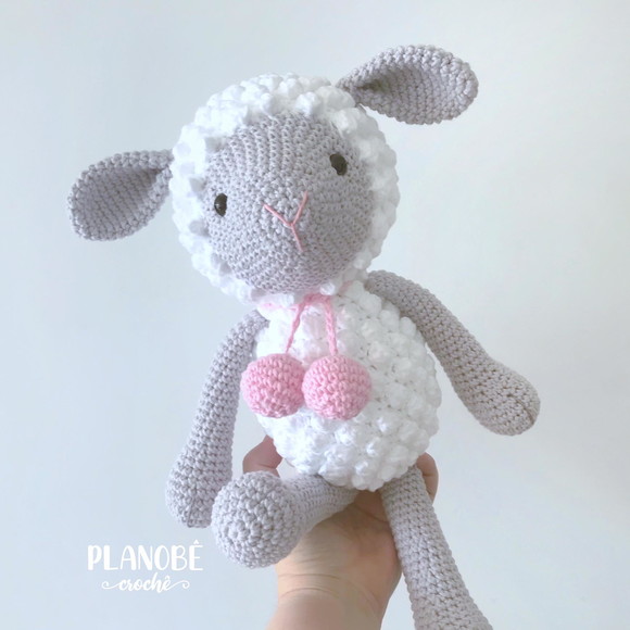 Ovelha Pipoca cinza - Amigurumi - Imagem 2