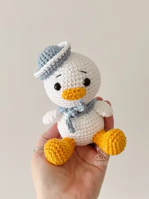 Patinho Quack branco- Amigurumi